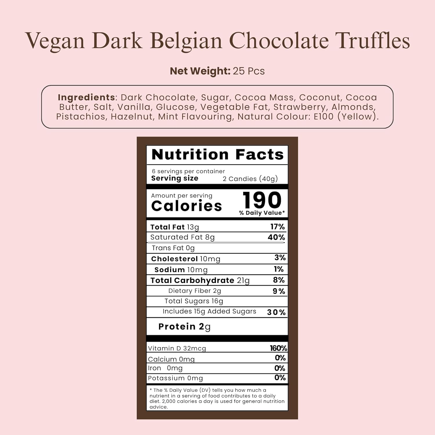 Andy Anand Vegan Dark Chocolate Truffles Praline Collection (25 pc) | Gluten-Free Gift Box, 60% Cocoa Butter | Local SoCal Chocolatier