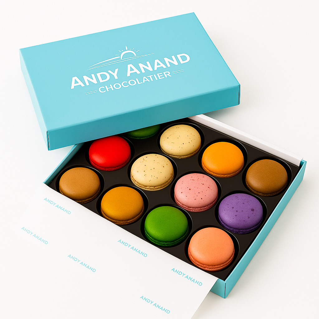 Andy Anand French Macarons (12 pc) | Gluten-Free, Made Fresh Daily | Local SoCal Bakery