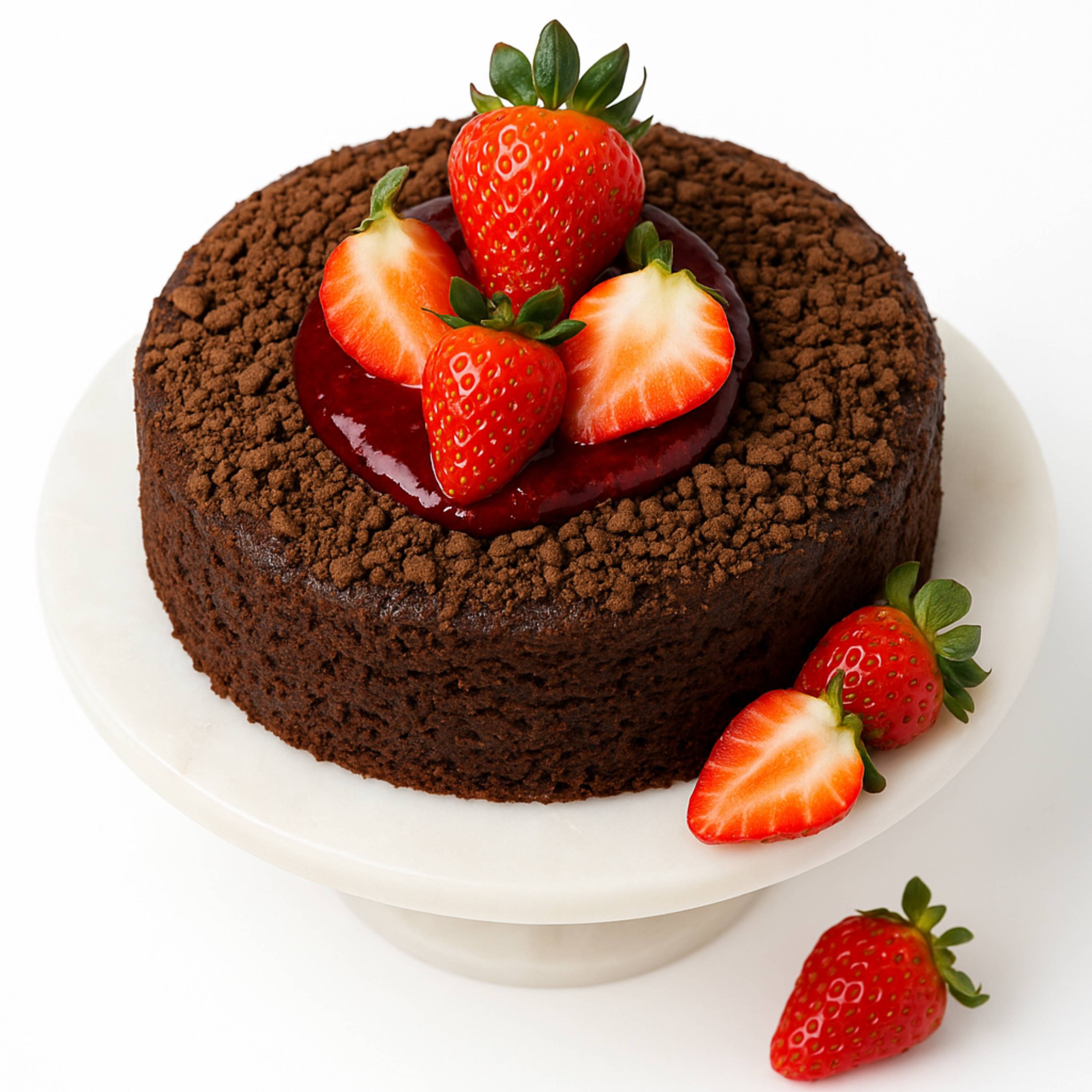 Andy Anand Gluten-Free Chocolate Strawberry Cake (9-inch, 2.5 lbs) | Hand-Baked Bakery Cake | Local SoCal Bakery