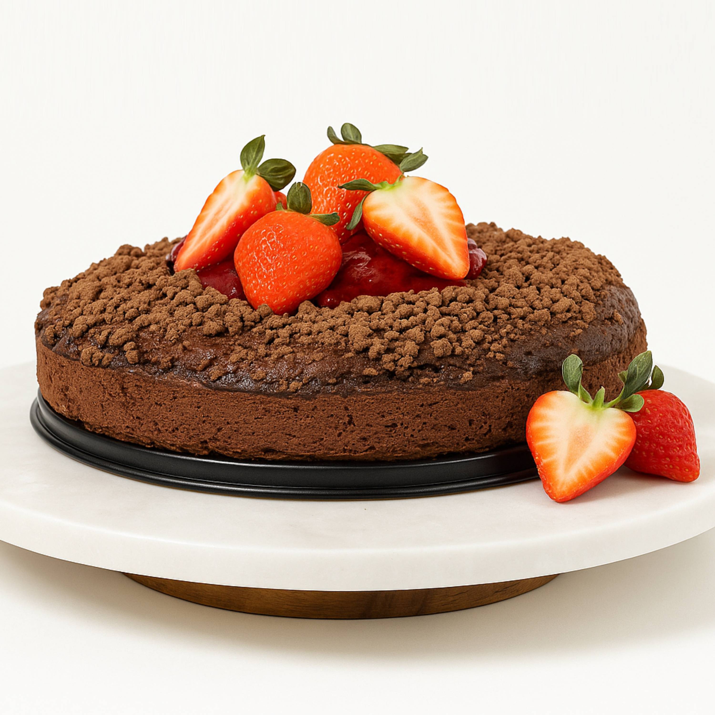 Andy Anand Gluten-Free Chocolate Strawberry Cake (9-inch, 2.5 lbs) | Hand-Baked Bakery Cake | Local SoCal Bakery