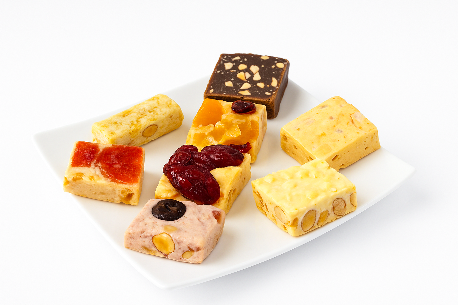 Andy Anand Italian Nougat Brittle (22 pc, 7 oz) | Almond, Pistachio, Cherry, Citrus | Local SoCal Bakery