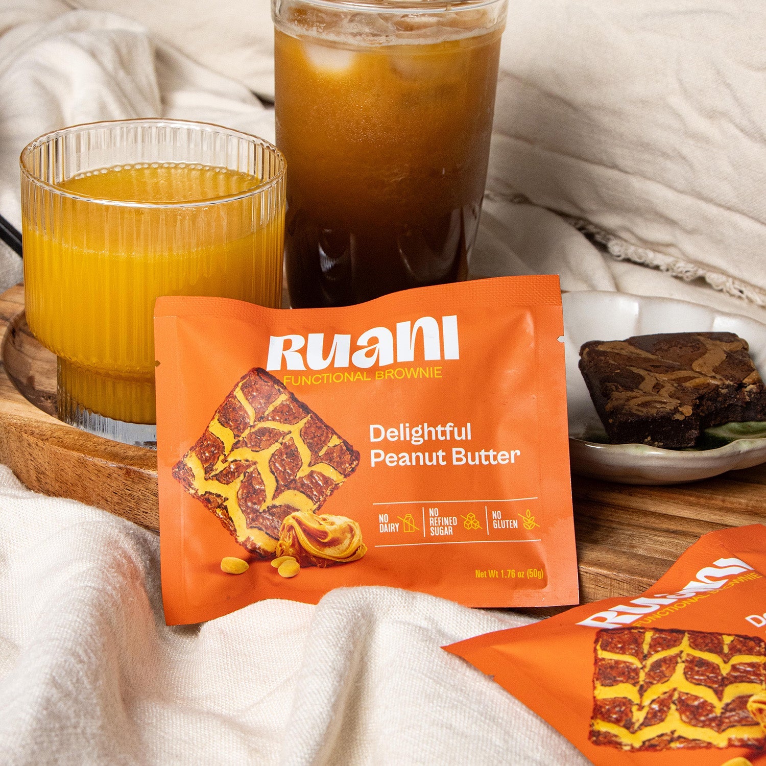 6 pack Delightful Peanut Butter Brownie
