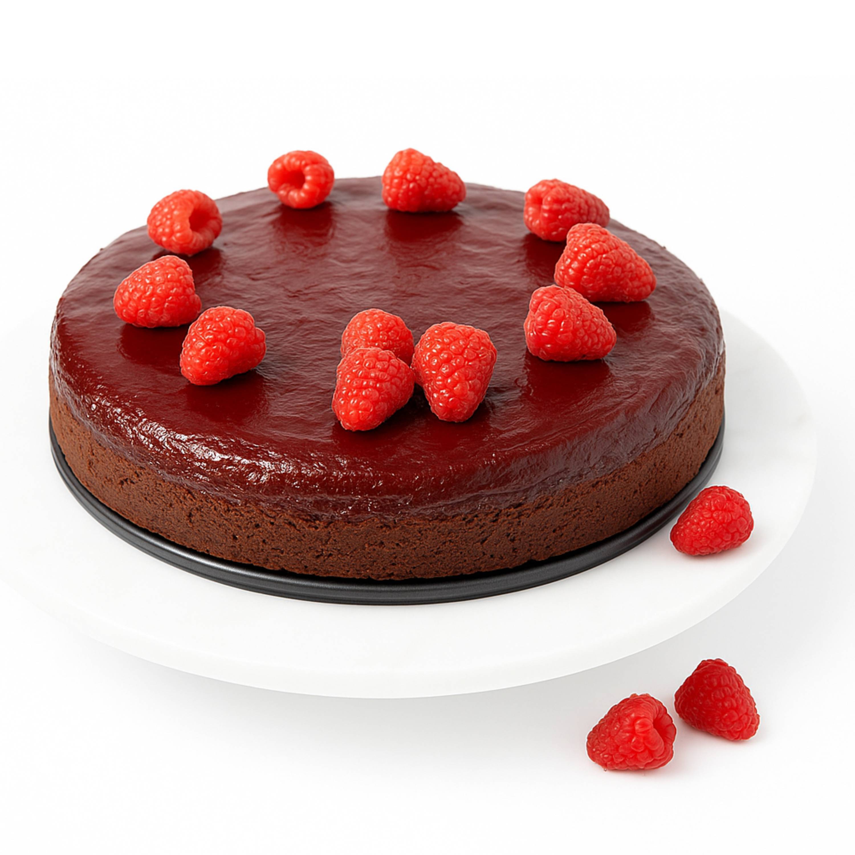 Andy Anand Chocolate Raspberry Truffle Cake with Real Truffles (9-inch, 2.8 lbs) | Hand-Baked Bakery Cake | Local SoCal Bakery