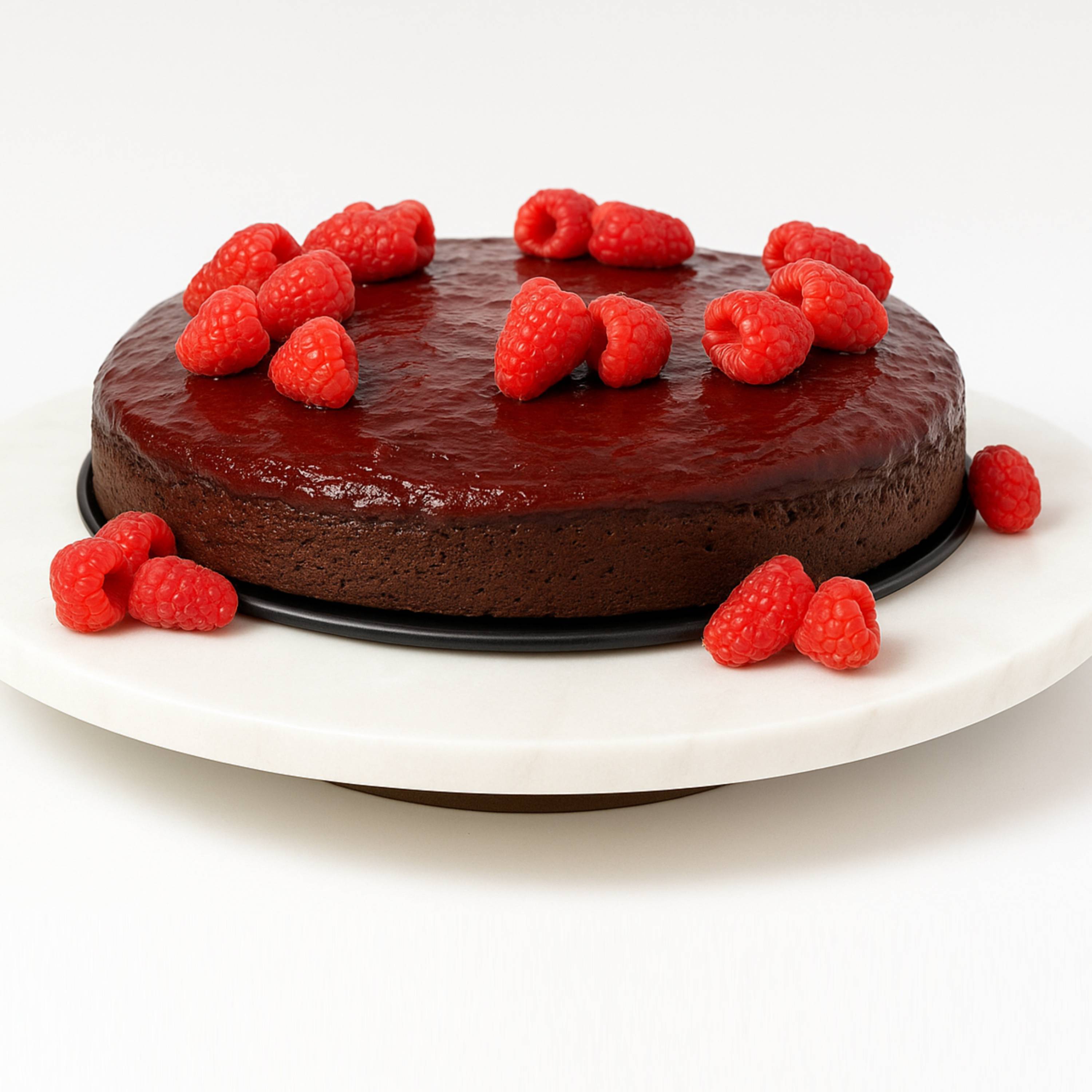Andy Anand Chocolate Raspberry Truffle Cake with Real Truffles (9-inch, 2.8 lbs) | Hand-Baked Bakery Cake | Local SoCal Bakery