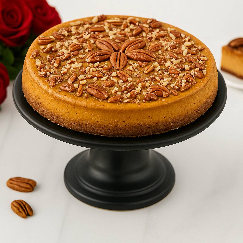 Andy Anand Sugar-Free Pumpkin Pecan Cheesecake (9-inch, 2.4 lbs) | Sugar-Free & Keto Cheesecake | Local SoCal Bakery