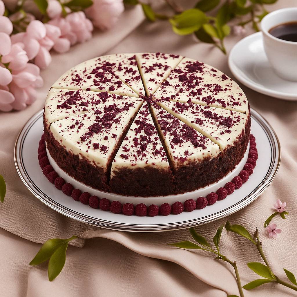 Andy Anand Sugar-Free Red Velvet Cheesecake (9-inch, 2 lbs) | Sugar-Free Cheesecake | Local SoCal Bakery