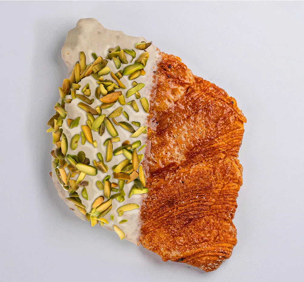 Andy Anand Sugar-Free White Chocolate Pistachio Croissants (10 pc, 2 lbs) | Sugar-Free & Keto | Local SoCal Bakery
