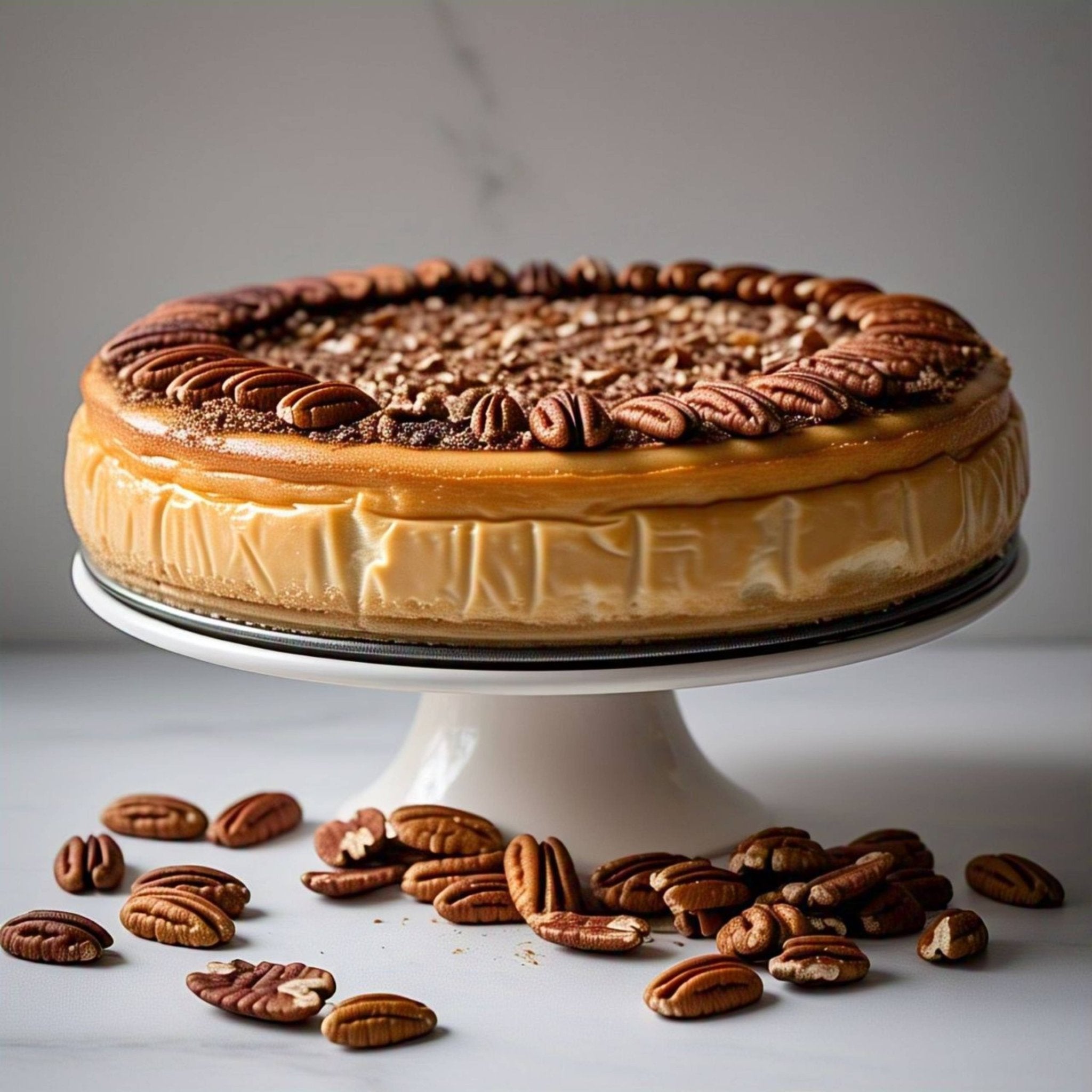 Andy Anand Gluten-Free Caramel Pecan Cheesecake (9-inch, 2.8 lbs) | Hand-Baked Bakery Cheesecake | Local SoCal Bakery