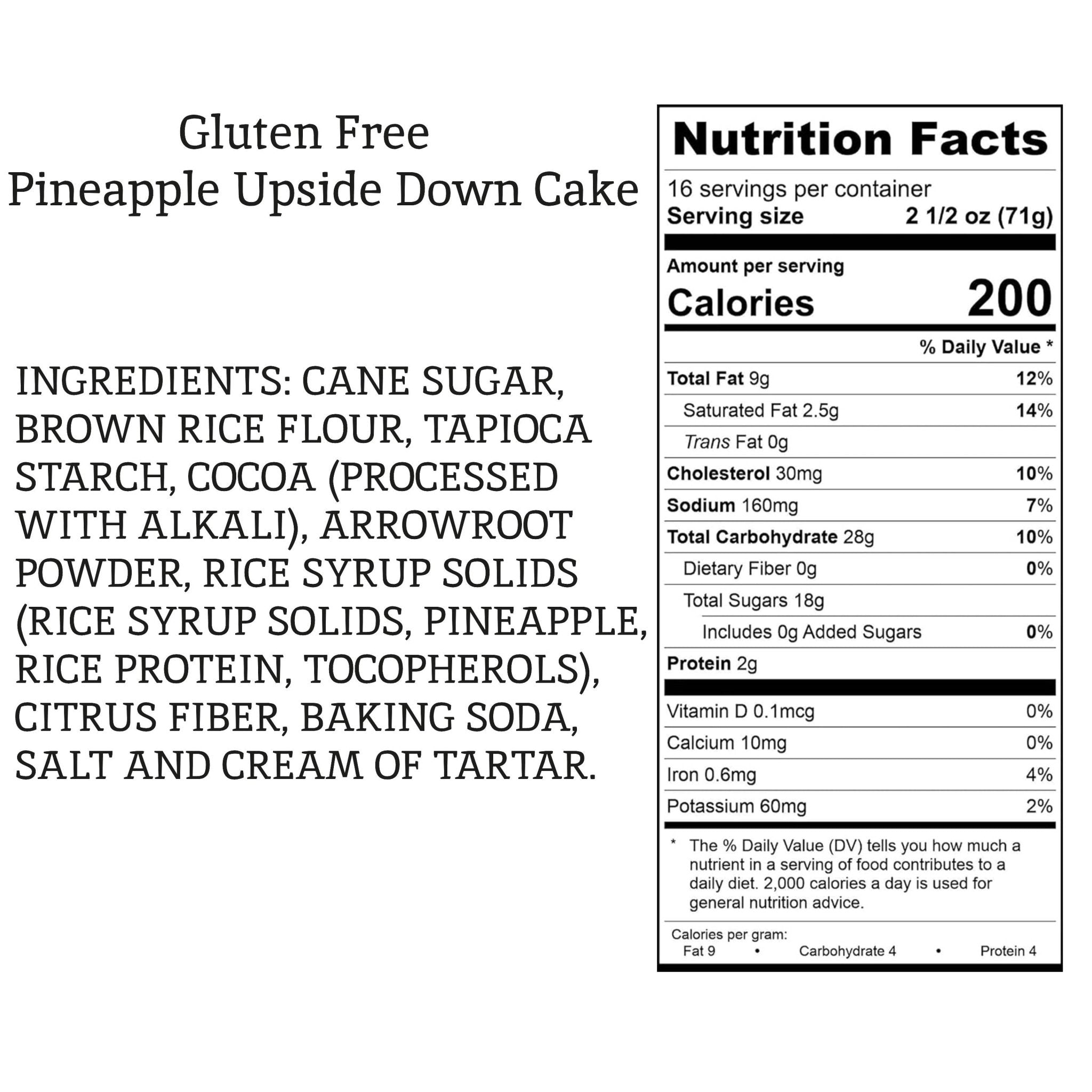 Andy Anand Gluten-Free Pineapple Upside-Down Cake (2.4 lbs) | Hand-Baked, Dairy-Free | Local SoCal Bakery