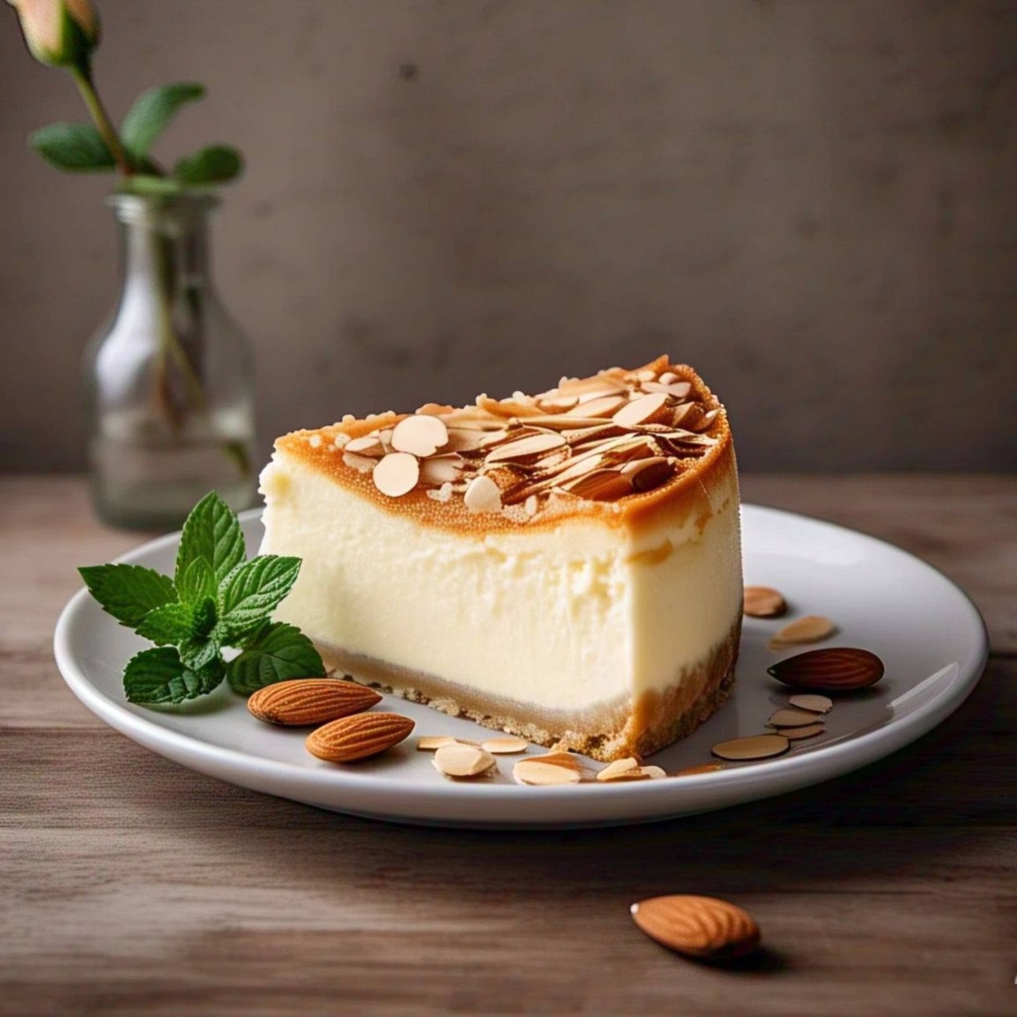 Andy Anand Sugar-Free Almond Cheesecake (9-inch, 2.6 lbs) | Sugar-Free Cheesecake | Local SoCal Bakery