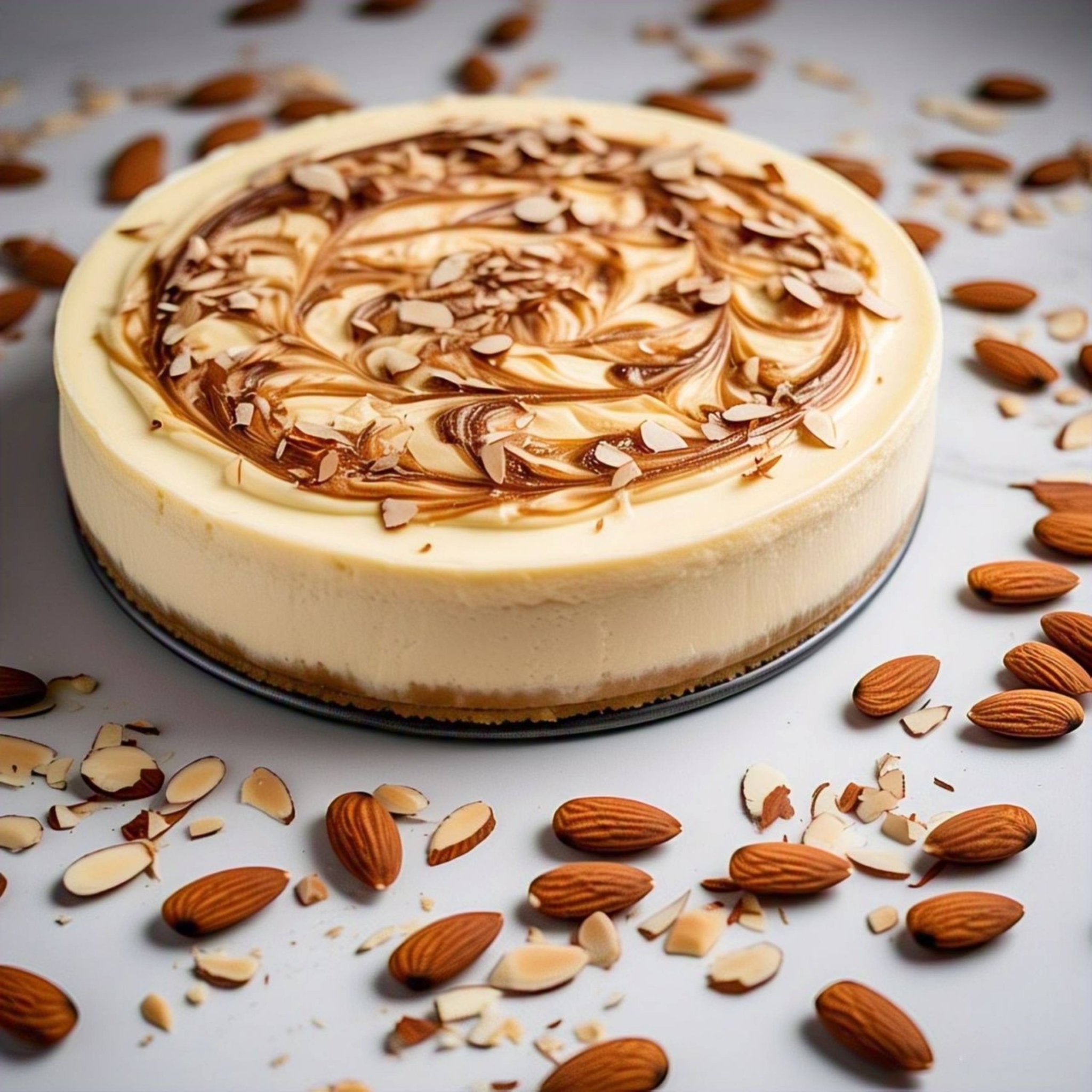 Andy Anand Sugar-Free Almond Cheesecake (9-inch, 2.6 lbs) | Sugar-Free Cheesecake | Local SoCal Bakery