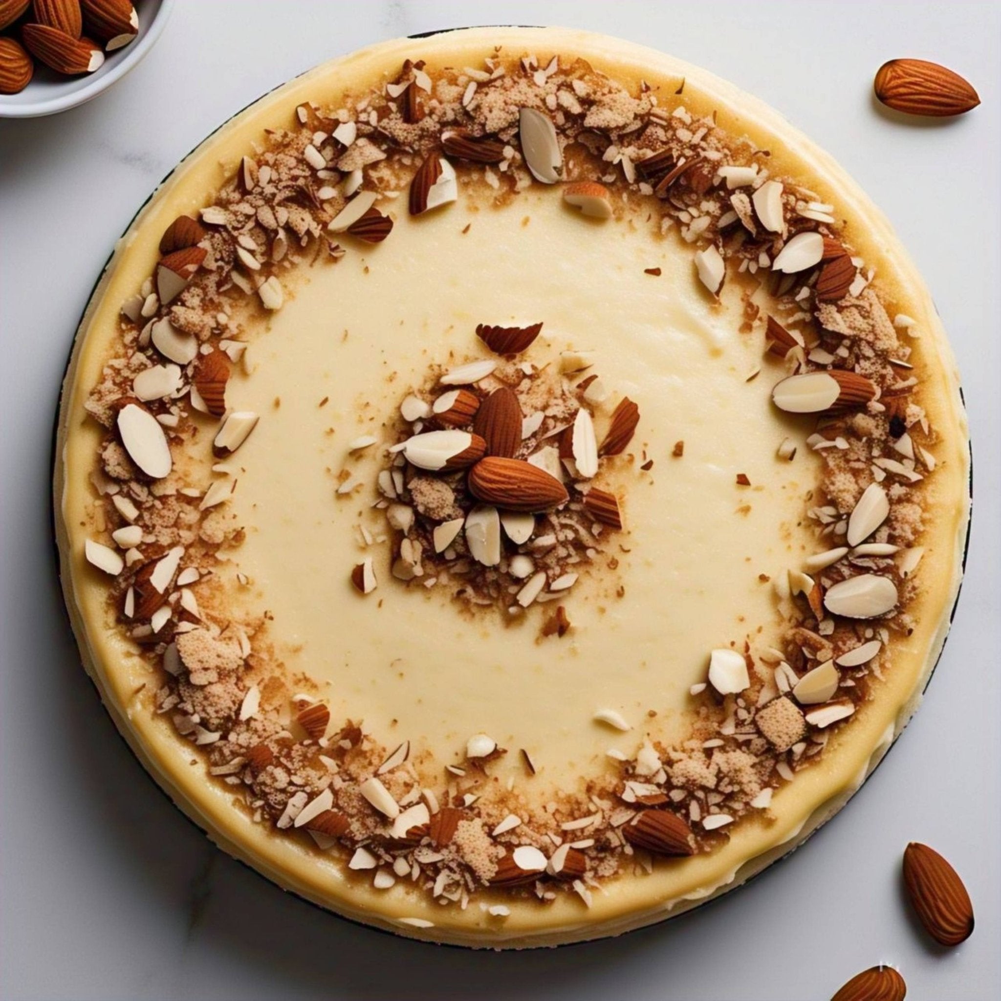 Andy Anand Sugar-Free Almond Cheesecake (9-inch, 2.6 lbs) | Sugar-Free Cheesecake | Local SoCal Bakery
