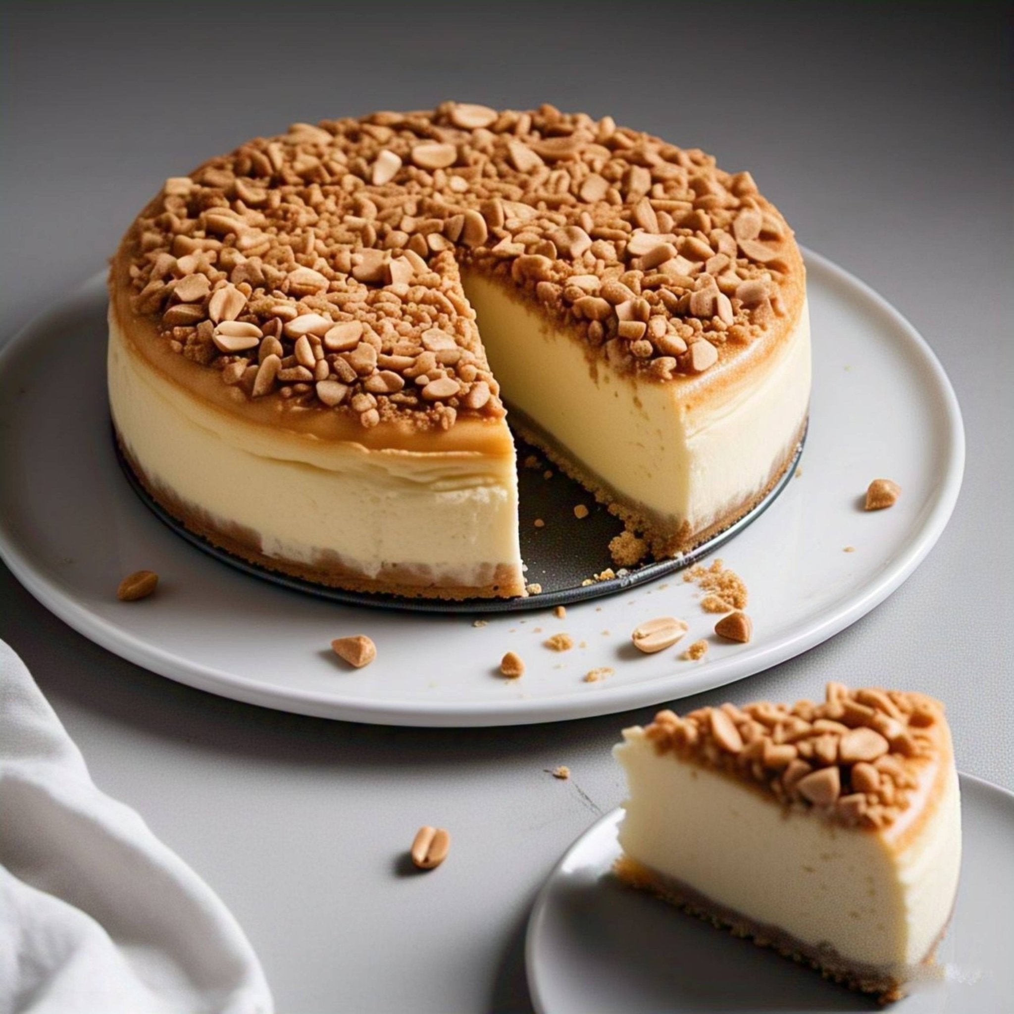 Andy Anand Peanut Cheesecake (9-inch, 2 lbs) | Hand-Baked Bakery Cheesecake | Local SoCal Bakery