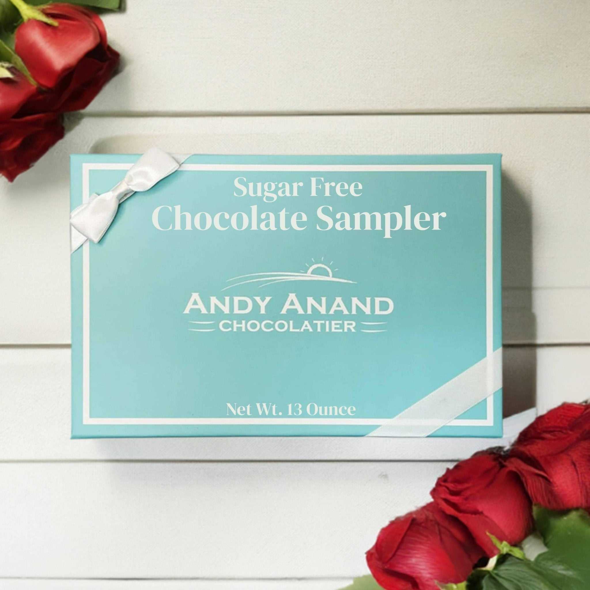 Andy Anand Sugar-Free Chocolate Sampler | Caramels, Butter Creams, Clusters, 60% Cocoa Butter | Local SoCal Chocolatier