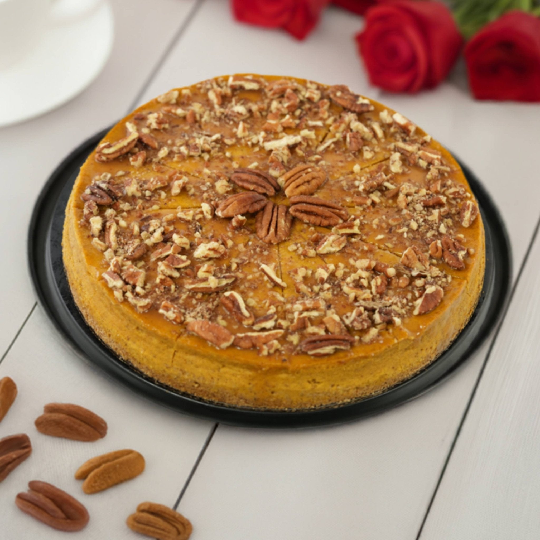 Andy Anand Sugar-Free Pumpkin Pecan Cheesecake (9-inch, 2.4 lbs) | Sugar-Free & Keto Cheesecake | Local SoCal Bakery