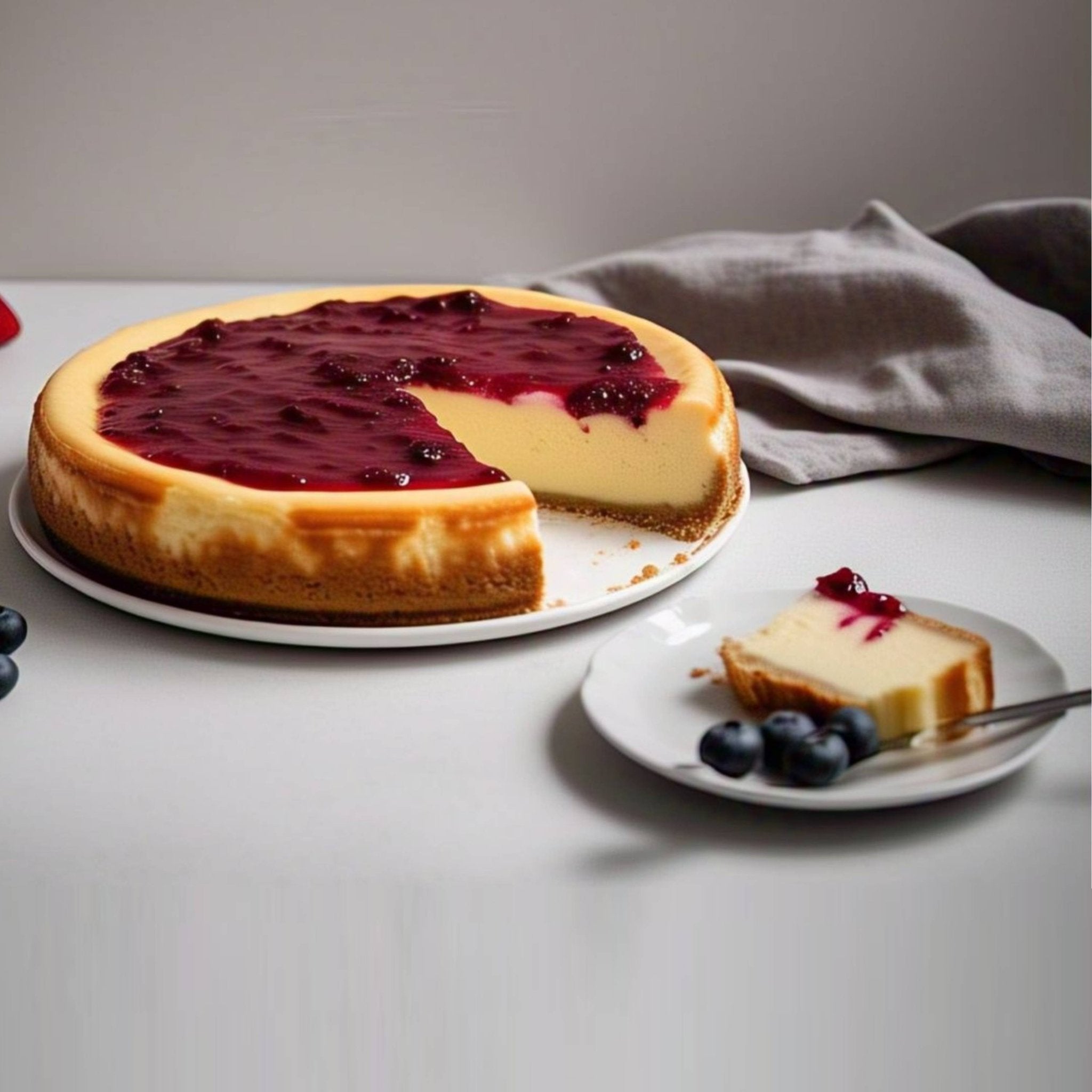 Andy Anand Raspberry Cheesecake (9-inch, 2 lbs) | Hand-Baked Bakery Cheesecake | Local SoCal Bakery