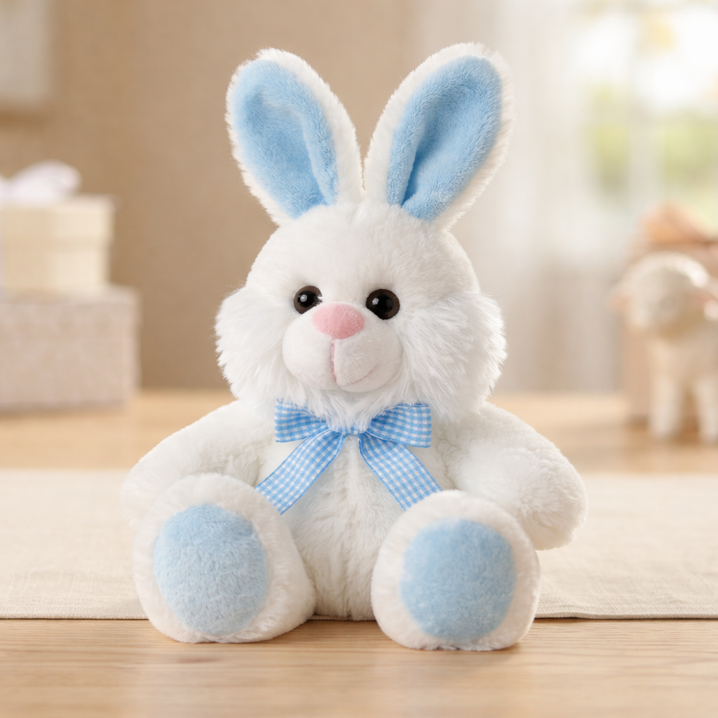 Andy Anand Premium Blue Plush Rabbit Bunny (13 inches) | Bakery Gift Add-On | Local SoCal Bakery