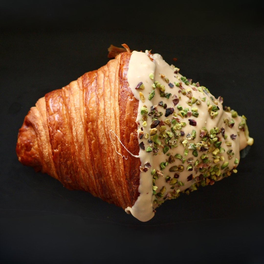 Andy Anand Sugar-Free White Chocolate Pistachio Croissants (10 pc, 2 lbs) | Sugar-Free & Keto | Local SoCal Bakery