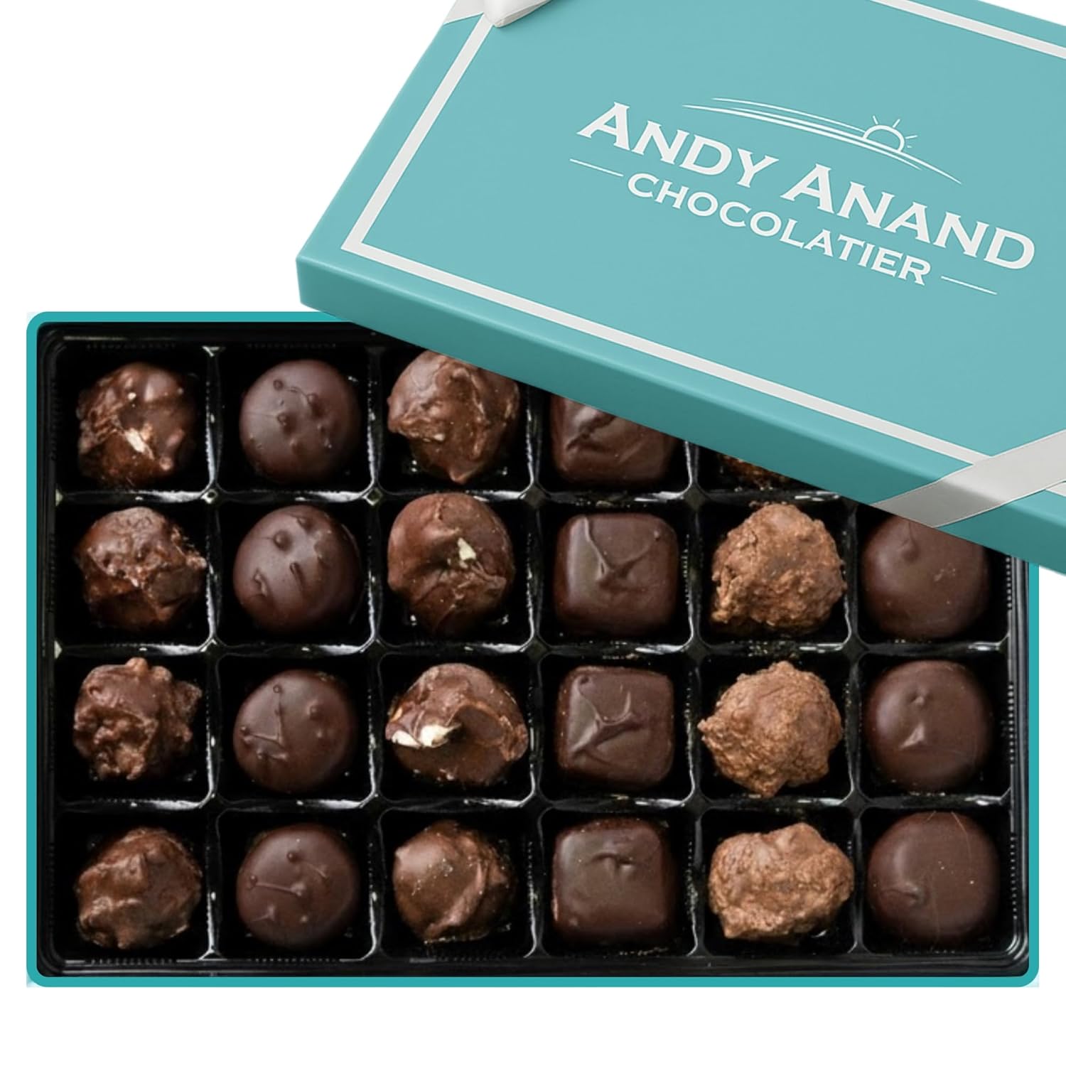 Andy Anand Sugar-Free Chocolate Sampler | Caramels, Butter Creams, Clusters, 60% Cocoa Butter | Local SoCal Chocolatier