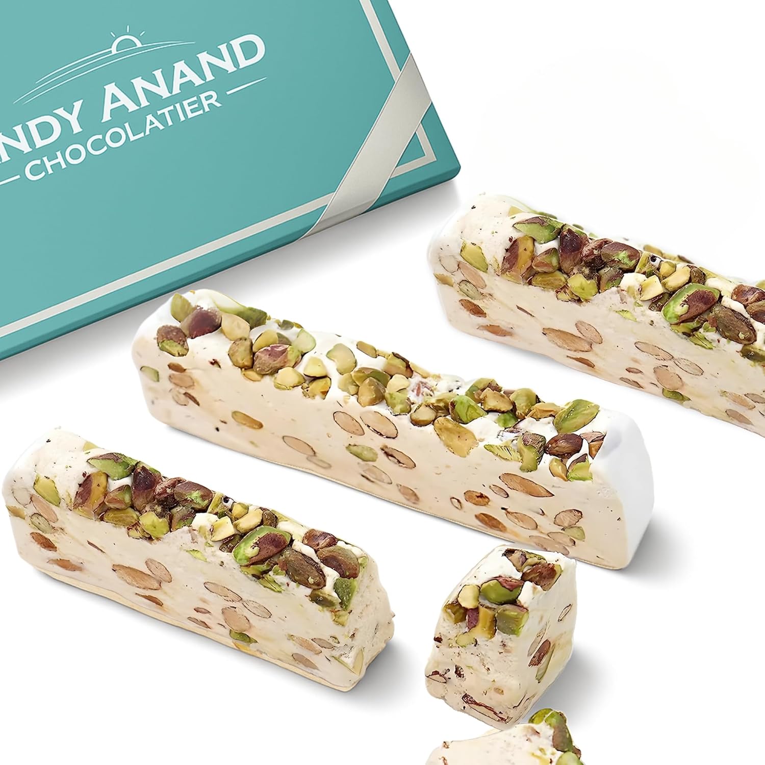 Andy Anand Italian Roasted Pistachio Nougat Brittle (7 oz) | Gluten-Free Wildflower Honey | Local SoCal Bakery