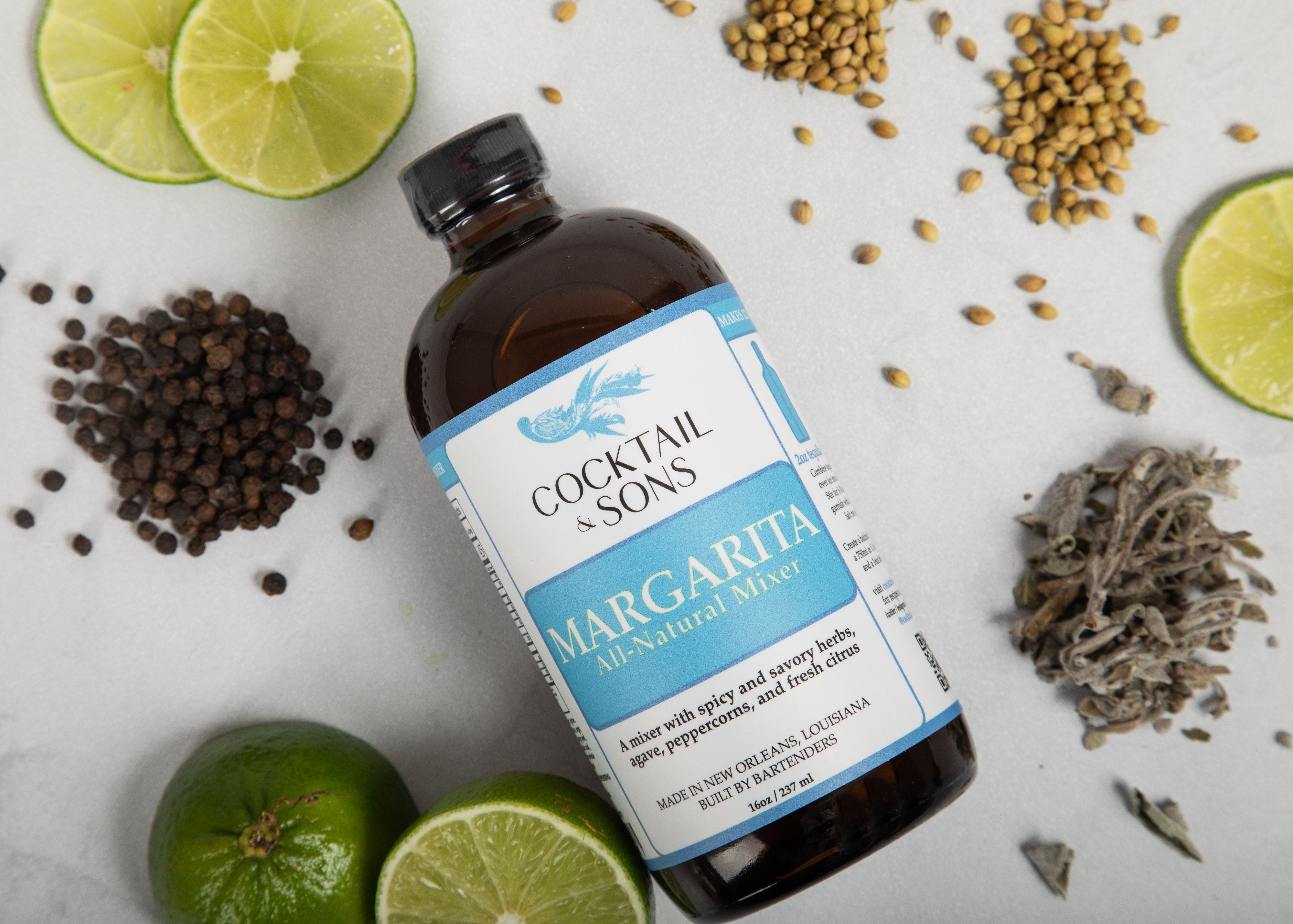 Margarita Mixer | Agave, Whiskey, & Beyond: The Pro-Grade Botanical Blend (16oz)