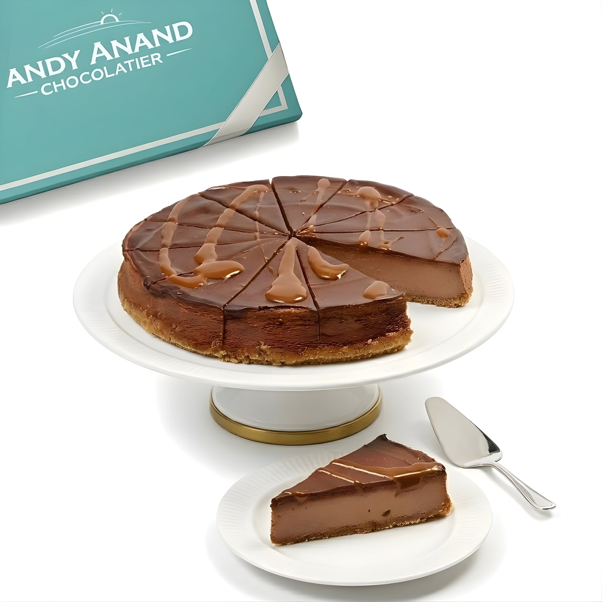 Andy Anand Chocolate Fudge Cheesecake (9-inch, 2 lbs) | Hand-Baked Bakery Cheesecake | Local SoCal Bakery