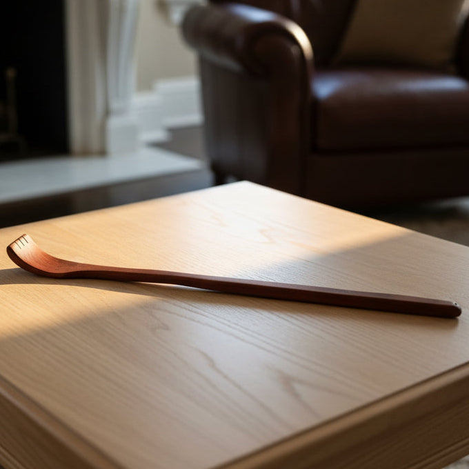 Hardwood back scratcher made in U.S.A.