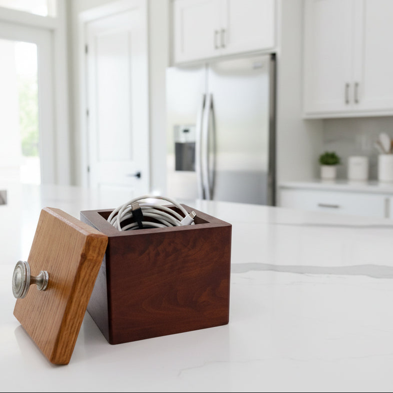 Sawdust Medium Organization Box With Knob
