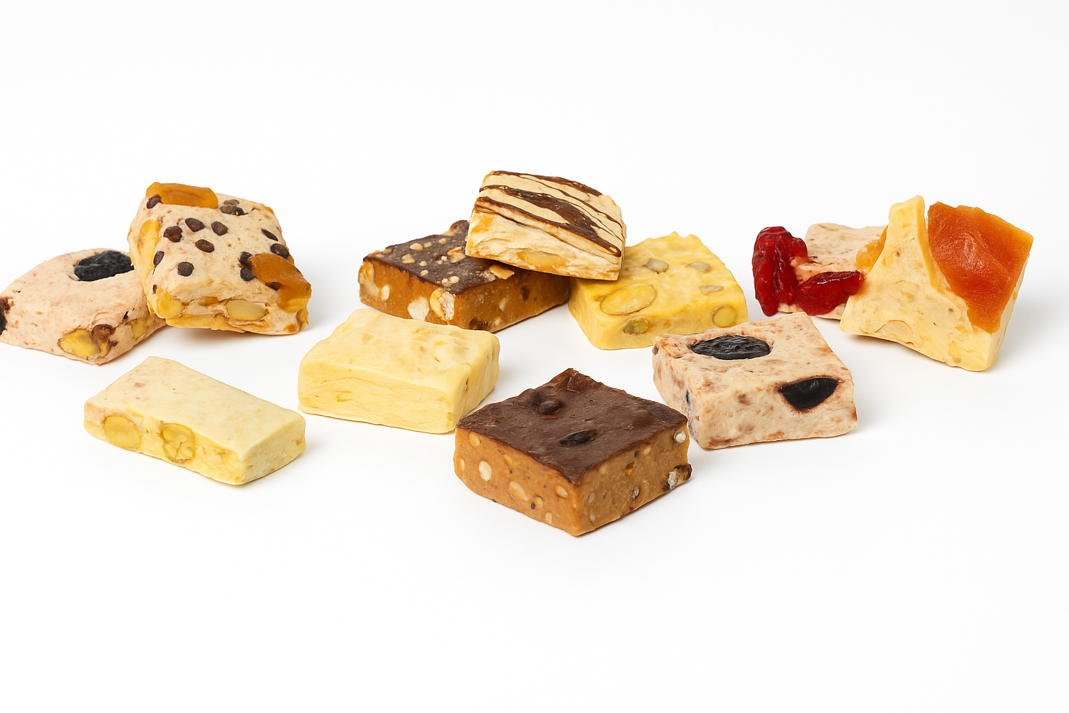 Andy Anand Italian Nougat Brittle (22 pc, 7 oz) | Almond, Pistachio, Cherry, Citrus | Local SoCal Bakery
