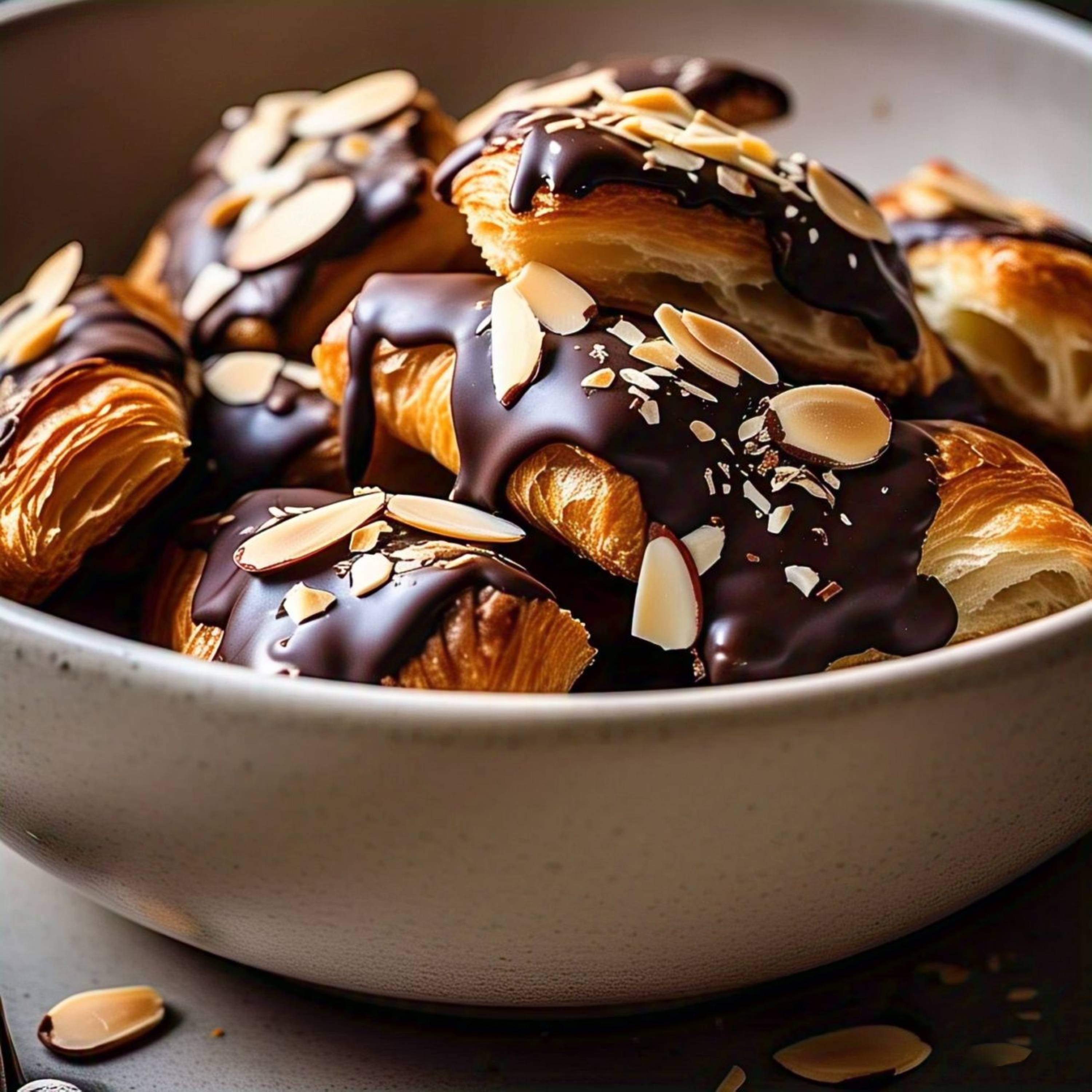 Andy Anand Sugar-Free Dark Chocolate Almond Croissants (10 pc, 2 lbs) | Sugar-Free & Keto | Local SoCal Bakery