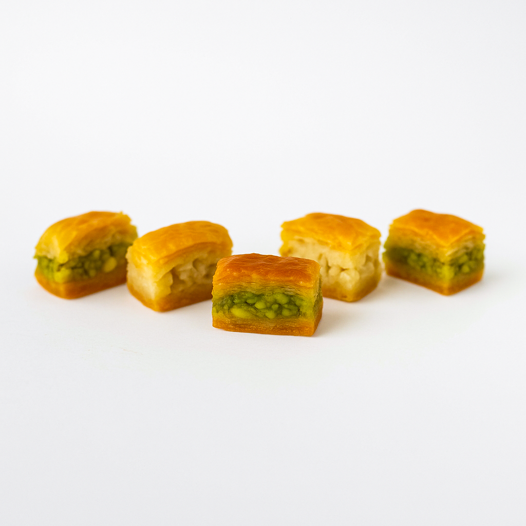 Andy Anand Sugar-Free Turkish Baklava (26 pc, 8.8 oz) | Pistachio, Walnut, Hazelnut Gift Box | Local SoCal Bakery