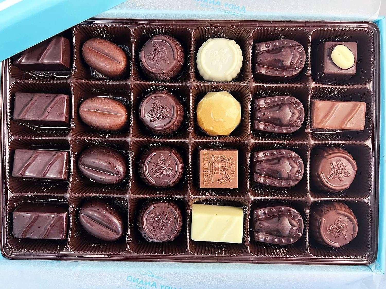 Andy Anand Sugar-Free Belgian Chocolate Truffles Gift Box (16 pc) | 60% Cocoa Butter, Sugar-Free & Keto | Local SoCal Chocolatier