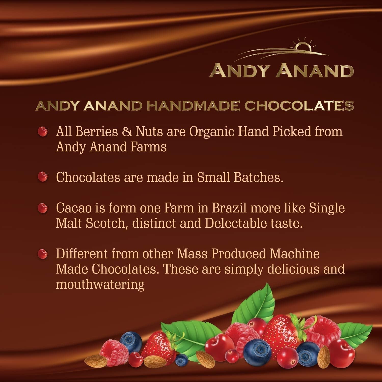 Andy Anand Vegan Dark Chocolate Coffee Espresso Beans (1 lb) | 60% Cocoa Butter Gift Box | Local SoCal Chocolatier