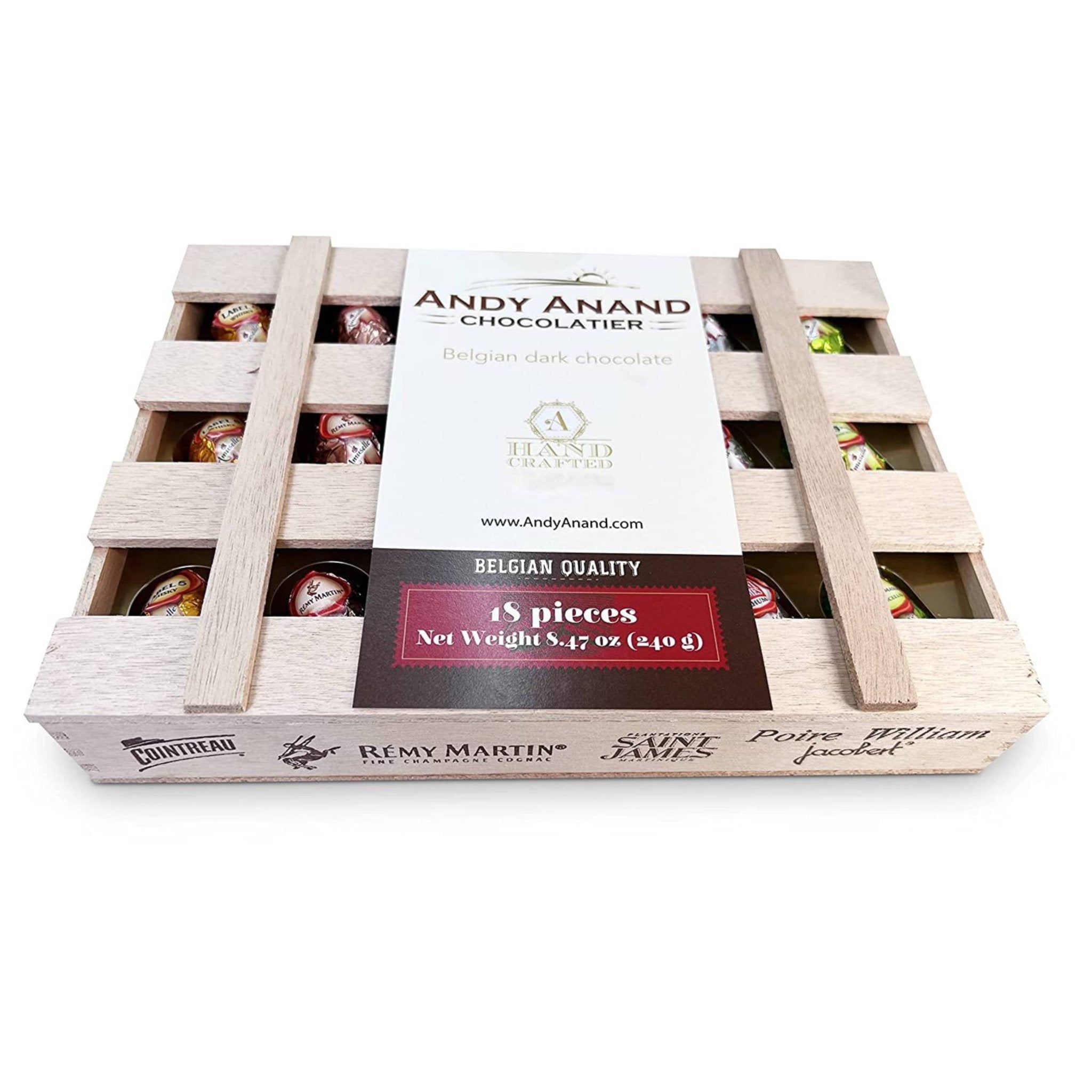 Andy Anand Liquor-Filled Cordial Bottles | European Dark Chocolate, Non-Alcoholic, 60% Cocoa Butter | Local SoCal Chocolatier