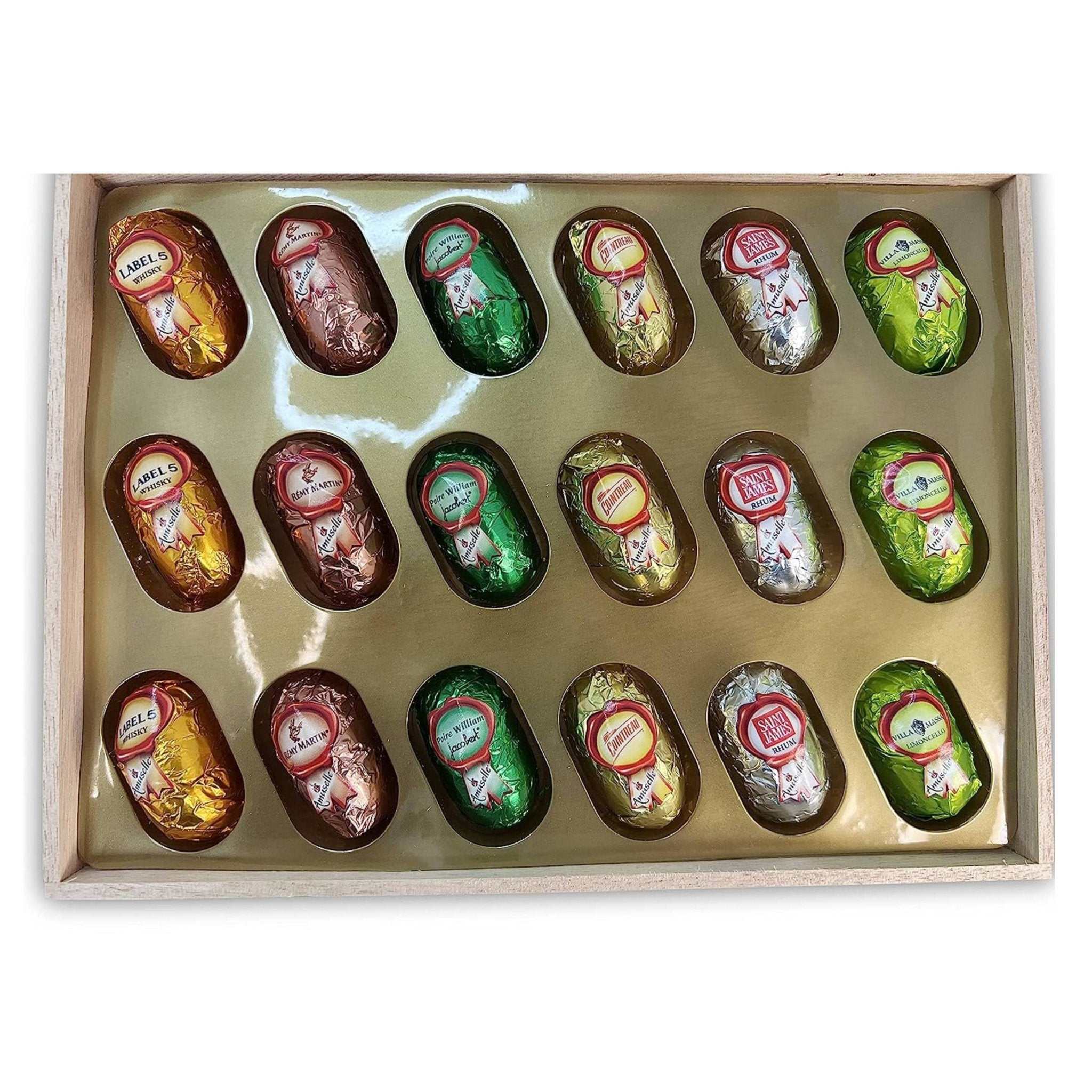 Andy Anand Liquor-Filled Cordial Bottles | European Dark Chocolate, Non-Alcoholic, 60% Cocoa Butter | Local SoCal Chocolatier
