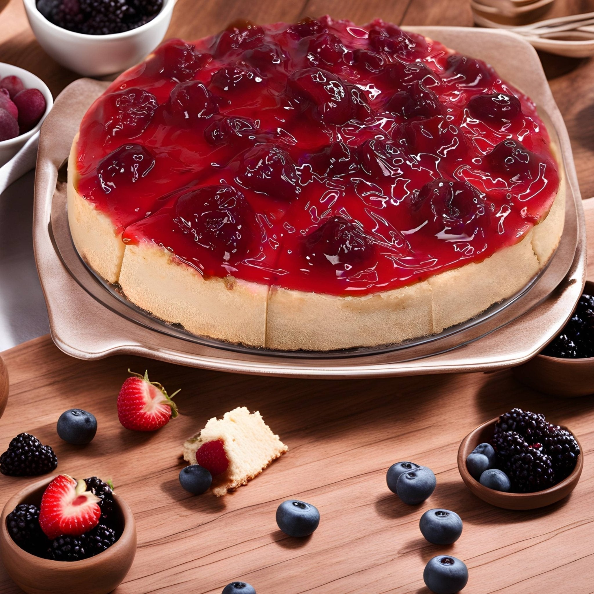 Andy Anand Gluten-Free Strawberry Cheesecake (9-inch, 3.4 lbs) | Hand-Baked Bakery Cheesecake | Local SoCal Bakery