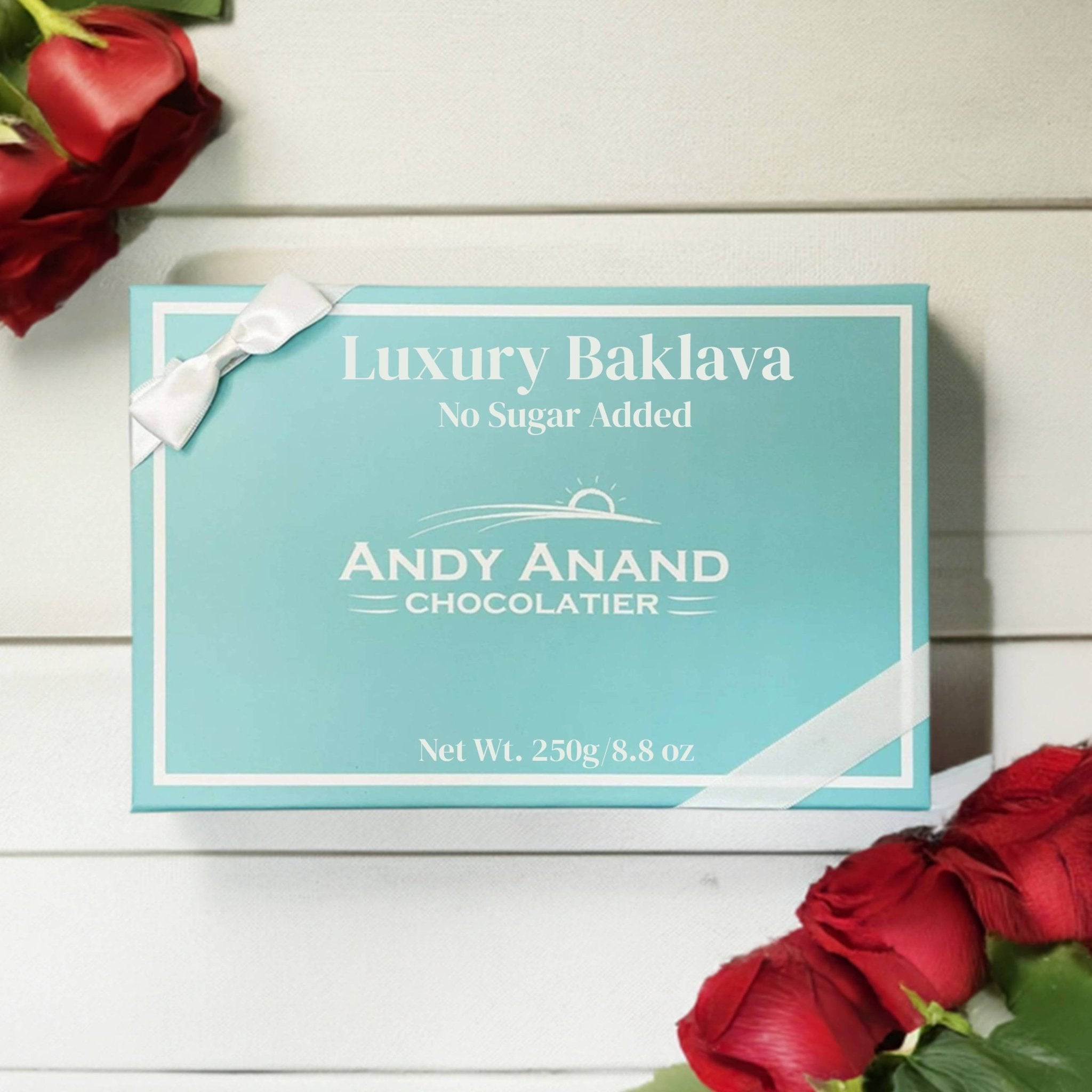 Andy Anand Sugar-Free Turkish Baklava (26 pc, 8.8 oz) | Pistachio, Walnut, Hazelnut Gift Box | Local SoCal Bakery