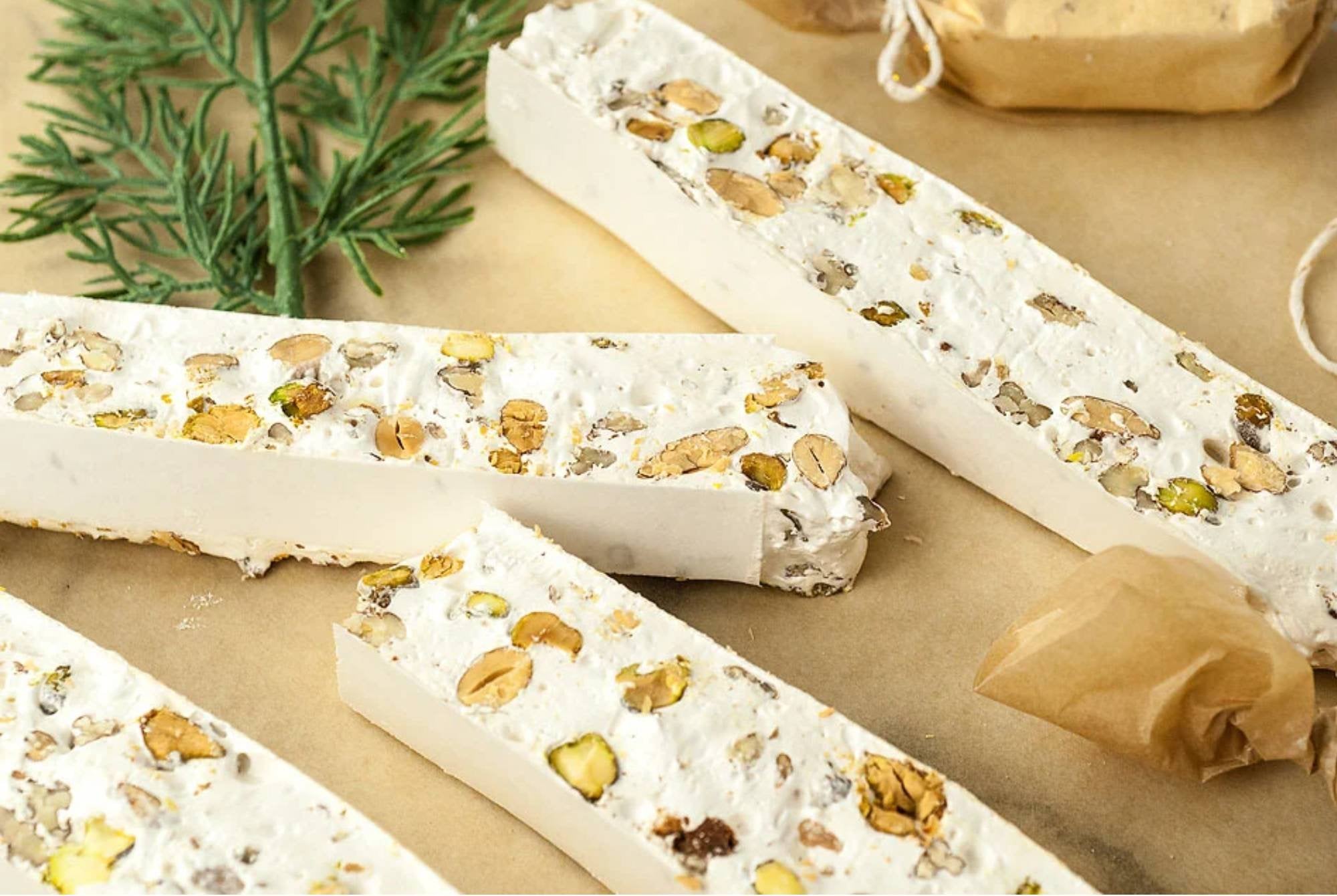 Andy Anand Mixed Nut Spanish Torrone Nougat Brittle (7 oz) | Wildflower Honey | Local SoCal Bakery