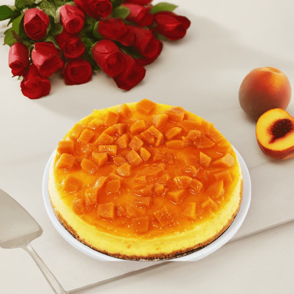 Andy Anand Sugar-Free Peach Cheesecake (9-inch, 2.6 lbs) | Sugar-Free Cheesecake | Local SoCal Bakery