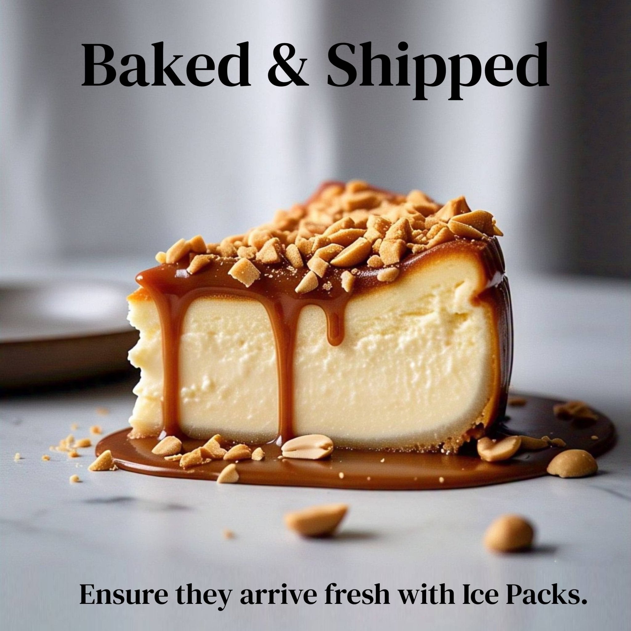 Andy Anand Peanut Cheesecake (9-inch, 2 lbs) | Hand-Baked Bakery Cheesecake | Local SoCal Bakery