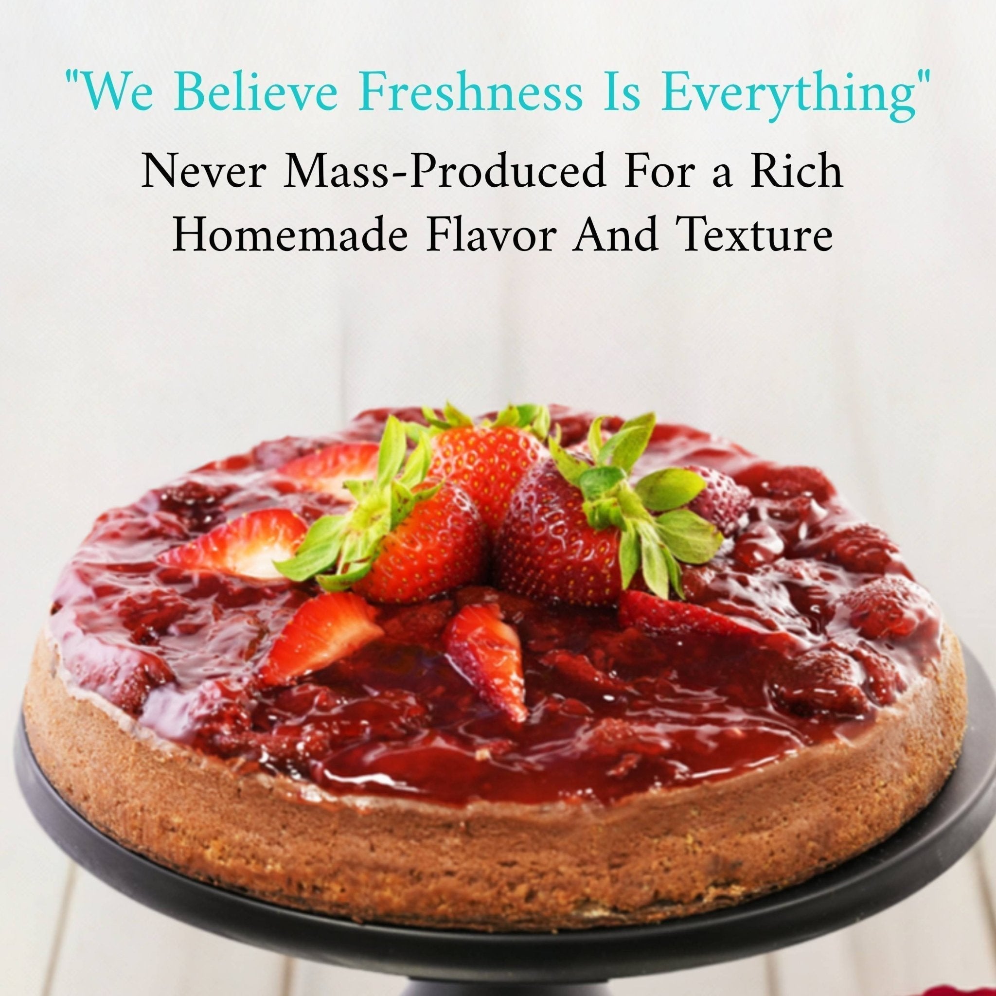 Andy Anand Sugar-Free Chocolate Strawberry Cheesecake with Truffles (9-inch, 2.8 lbs) | Sugar-Free & Keto Cheesecake | Local SoCal Bakery
