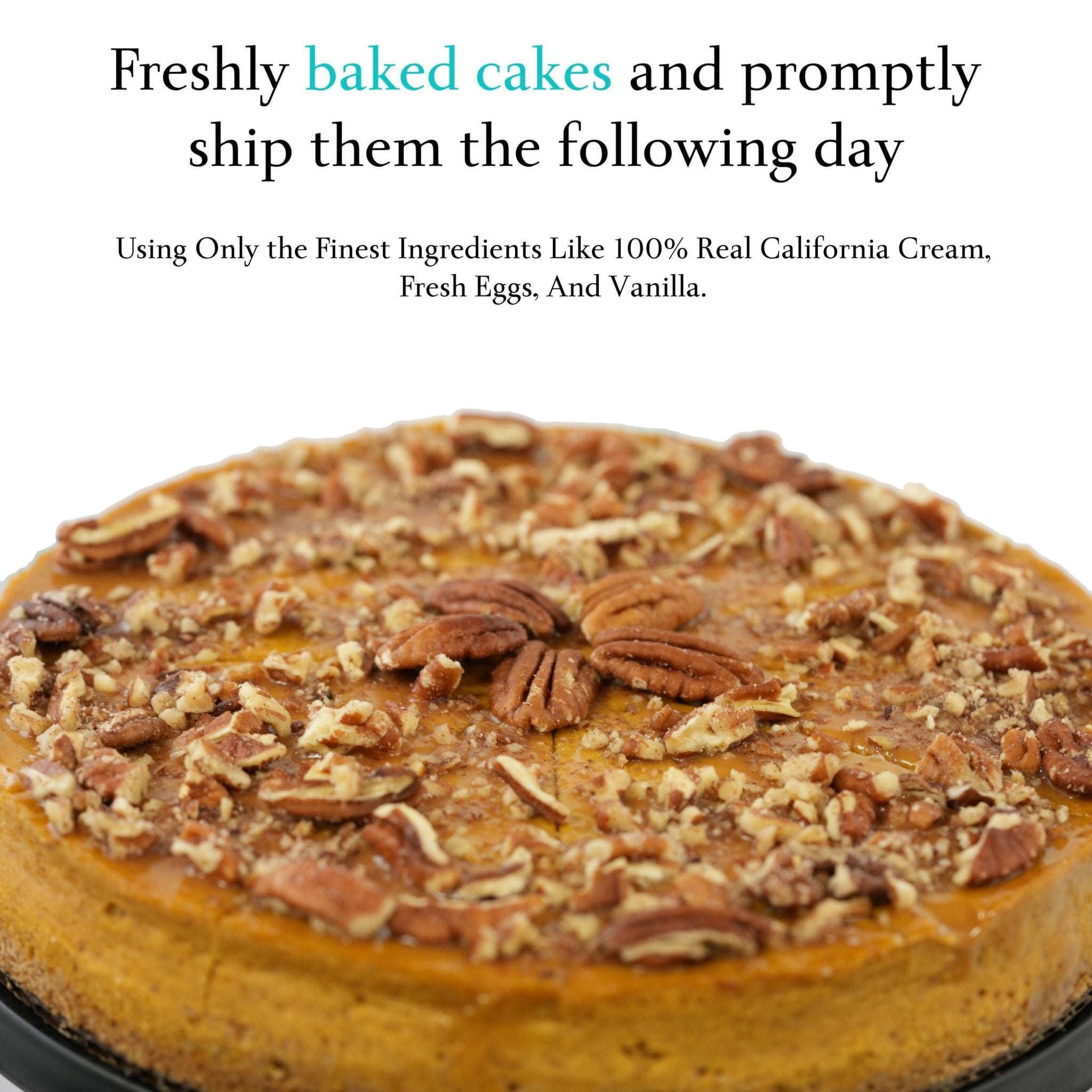 Andy Anand Sugar-Free Pumpkin Pecan Cheesecake (9-inch, 2.4 lbs) | Sugar-Free & Keto Cheesecake | Local SoCal Bakery
