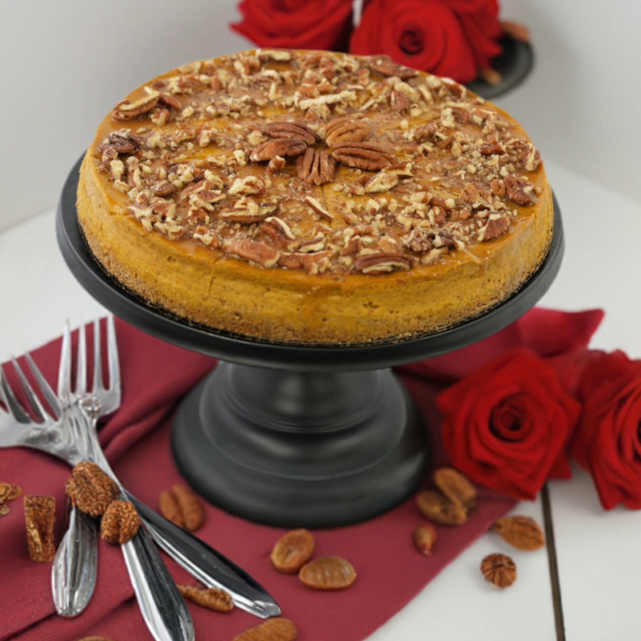 Andy Anand Sugar-Free Pumpkin Pecan Cheesecake (9-inch, 2.4 lbs) | Sugar-Free & Keto Cheesecake | Local SoCal Bakery