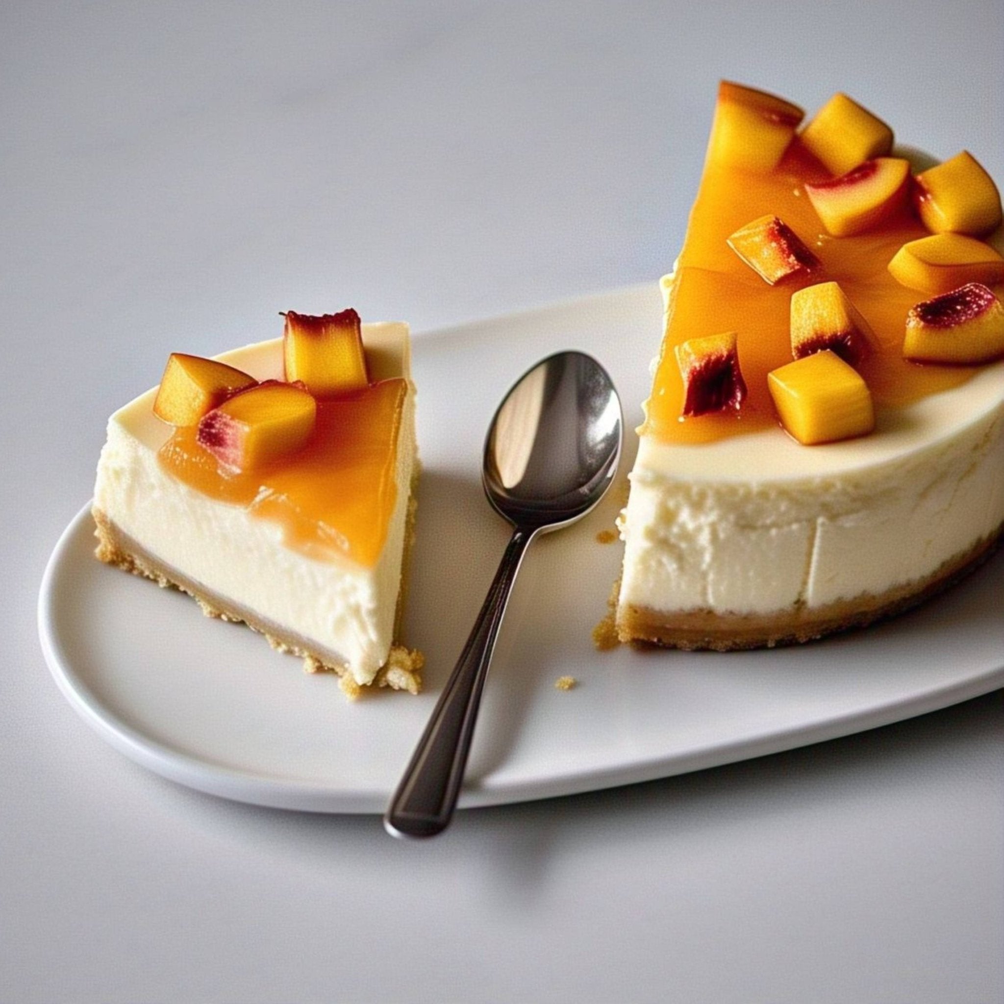 Andy Anand Sugar-Free Peach Cheesecake (9-inch, 2.6 lbs) | Sugar-Free Cheesecake | Local SoCal Bakery